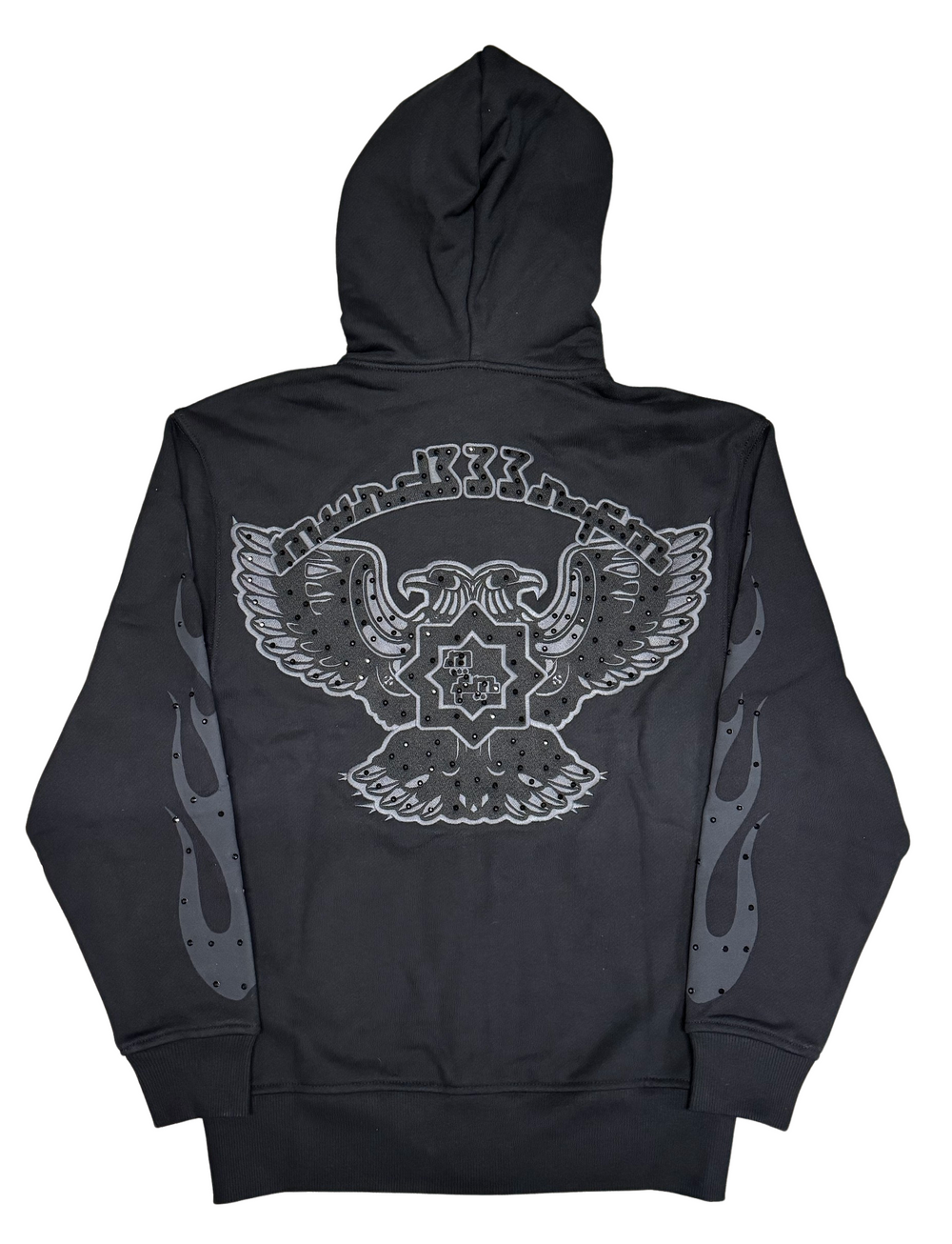 Murd333r.fm 'Chop333r' Blacked Out Zip Up Hoodie