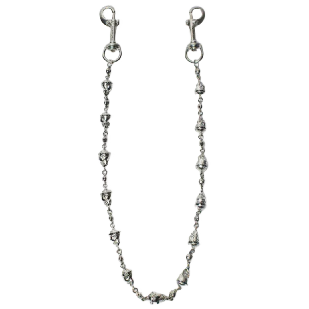Starchain World Silver Skull Wallet Chain - No Stones