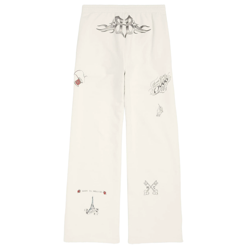 Balenciaga 'Cream' Tattoo Baggy Sweatpants