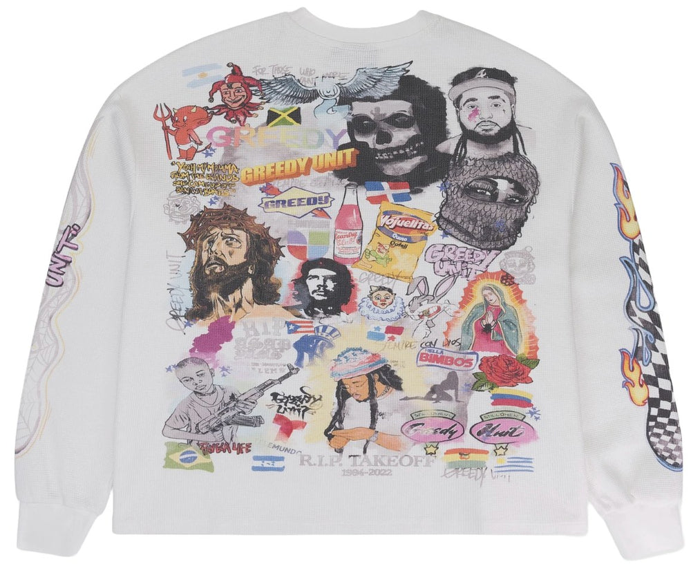 Greedy Unit 'All Over' White Thermal