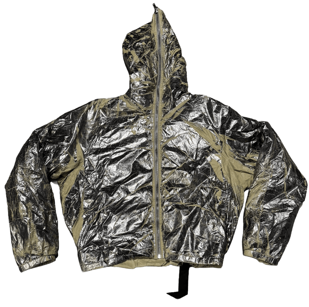 Rick Owens DRKSHDW Sealed Windbreaker Palladium Foil Light Nylon