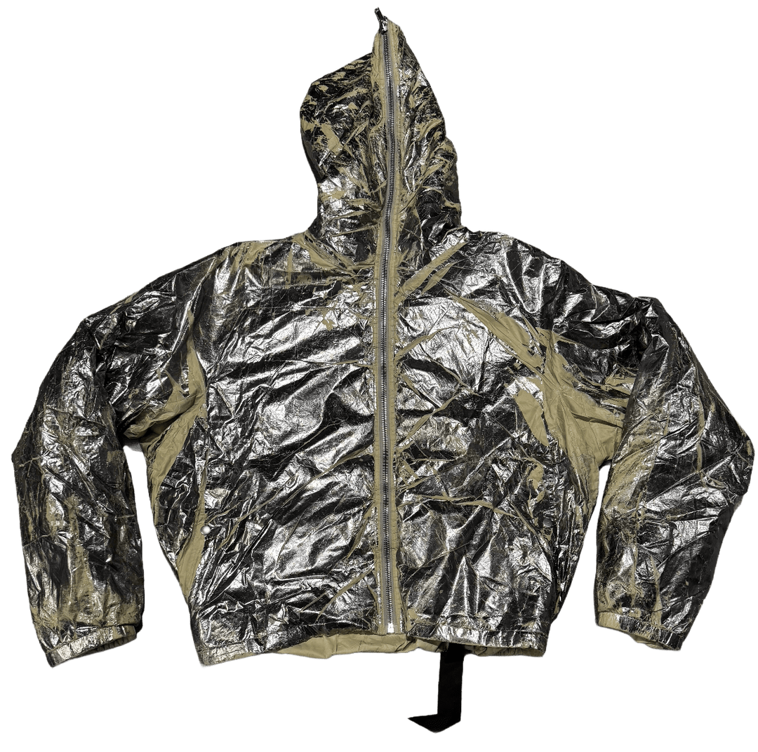 Rick Owens DRKSHDW Sealed Windbreaker Palladium Foil Light Nylon
