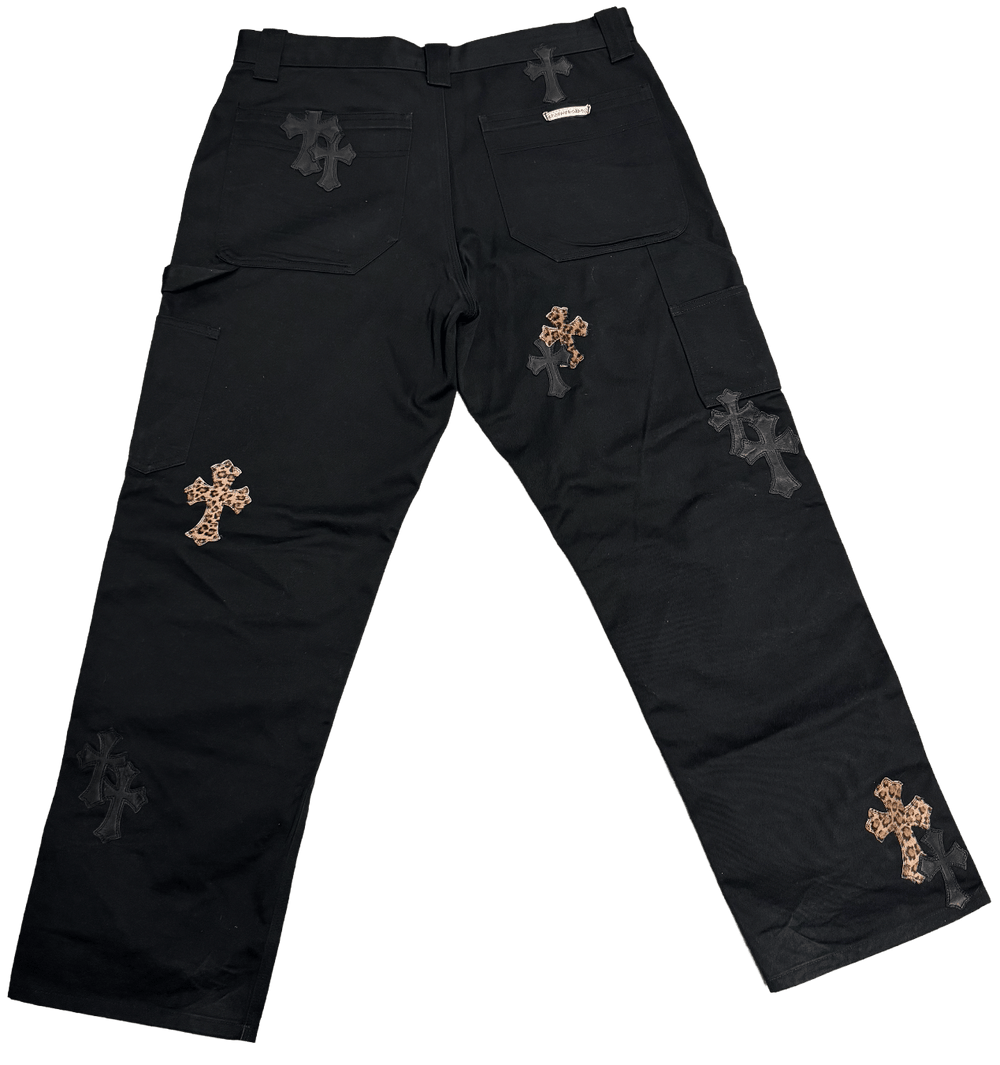 Chrome Hearts 'Cheetah Black Patches' Black Carpenter Pants