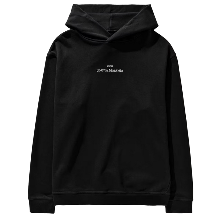 Maison Margiela 'Paris Inverted Logo' Black Hoodie