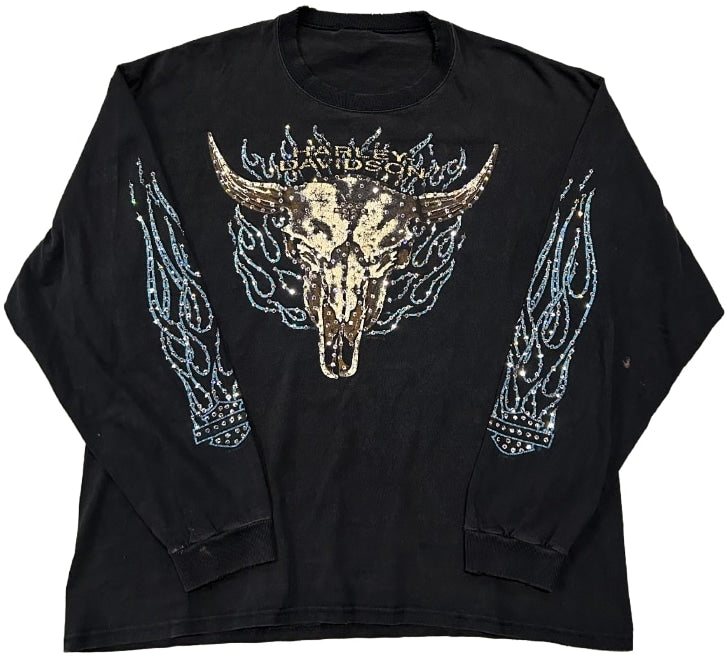 Harley Davidson 'Twin Cities - Savage, MN' Rhinestone Vintage L/S