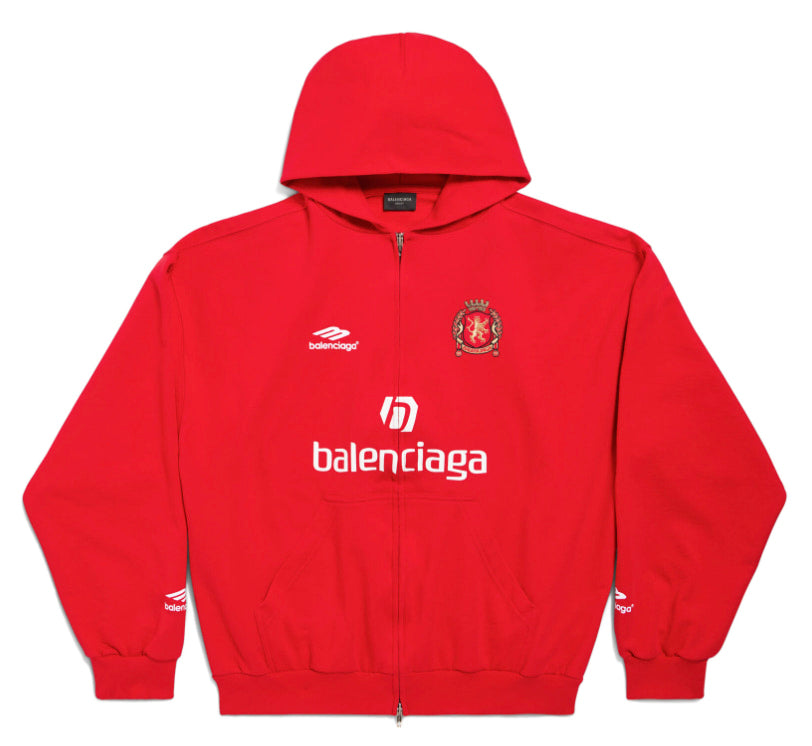 Balenciaga 'Paris' Soccer Zip Up Hoodie