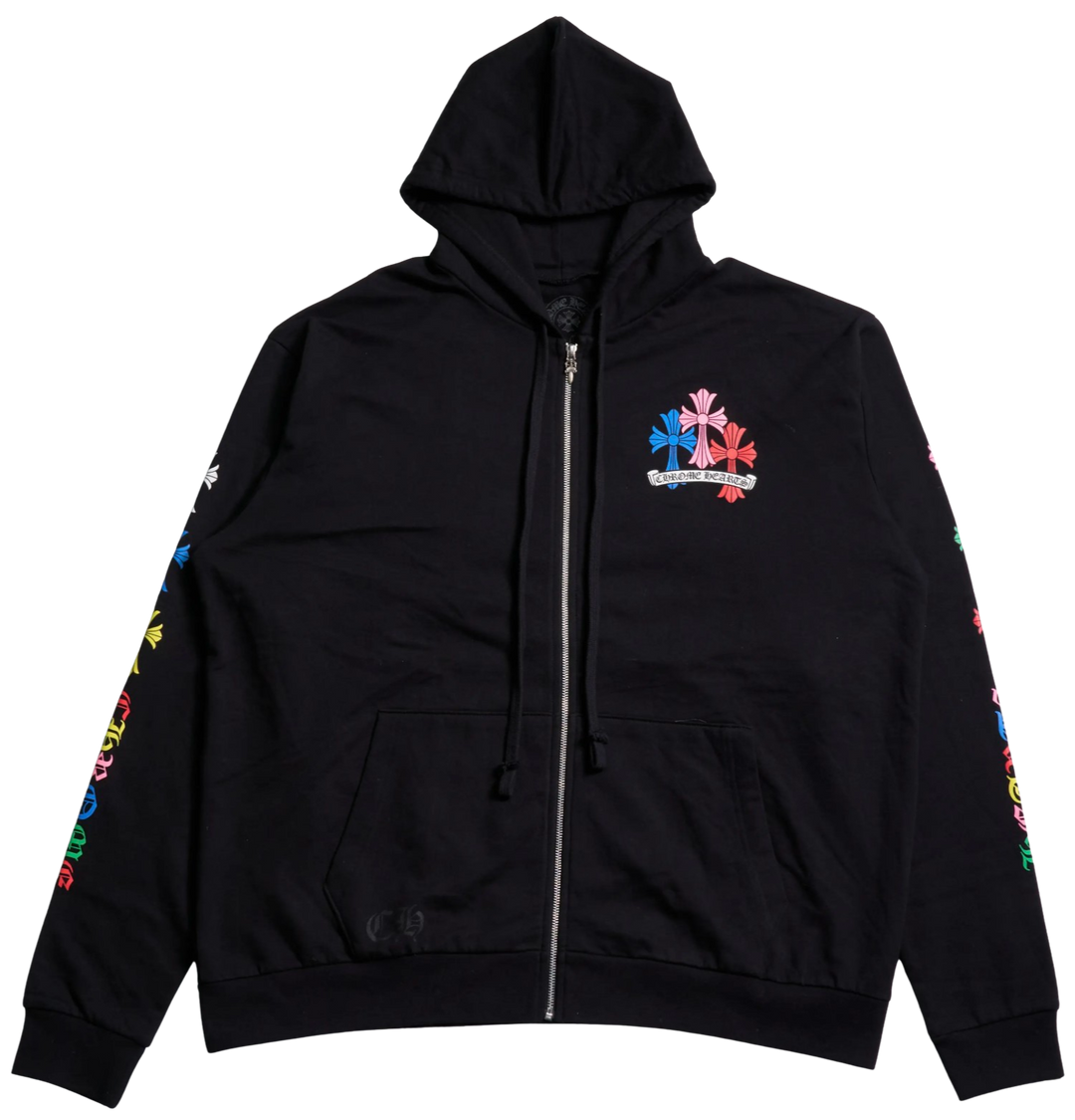 Chrome Hearts 'Multi Color Cross' Cemetary Zip Up Hoodie