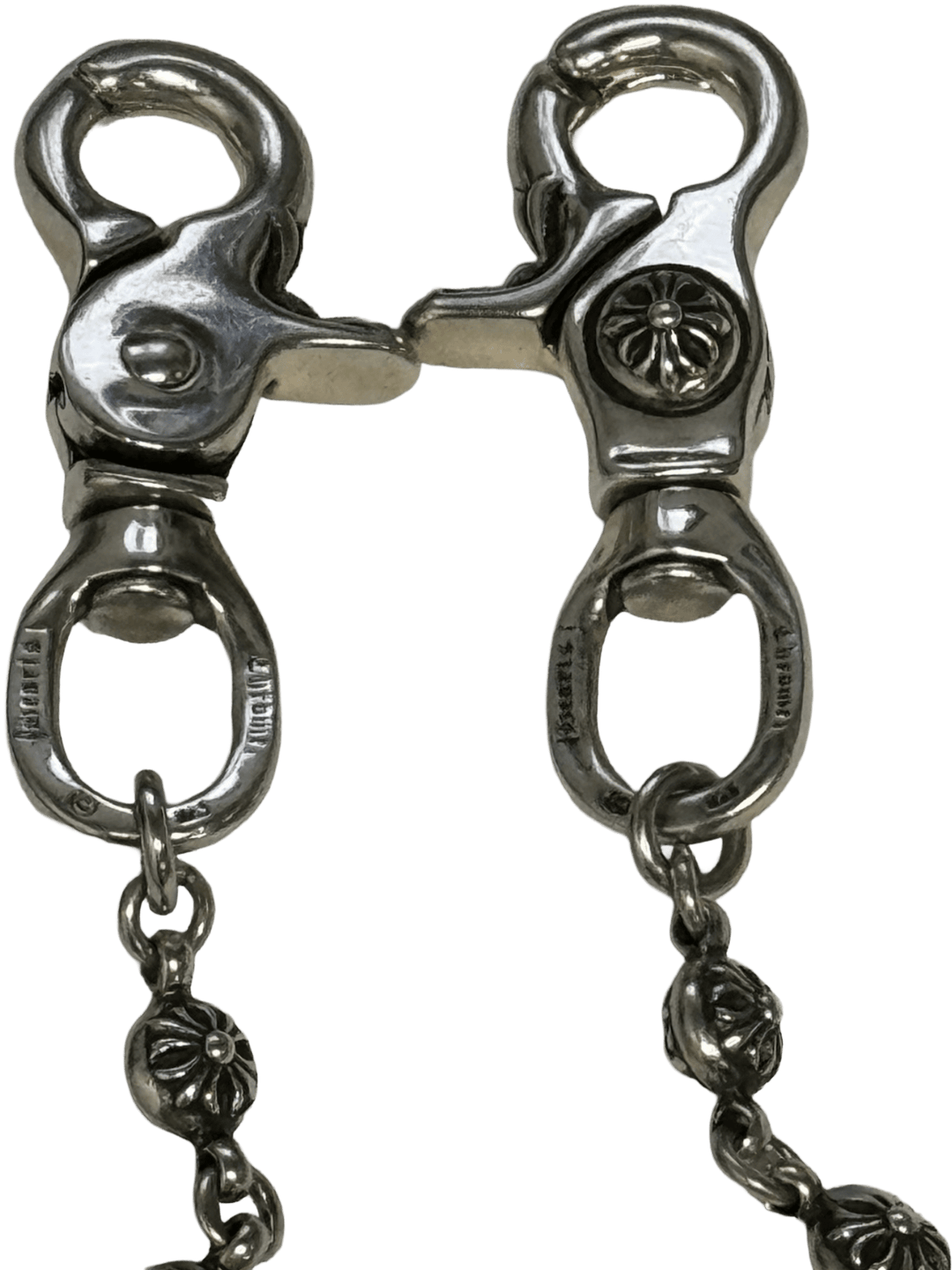 Chrome Hearts 'Dagger Charm' Crossball 26in Wallet Chain