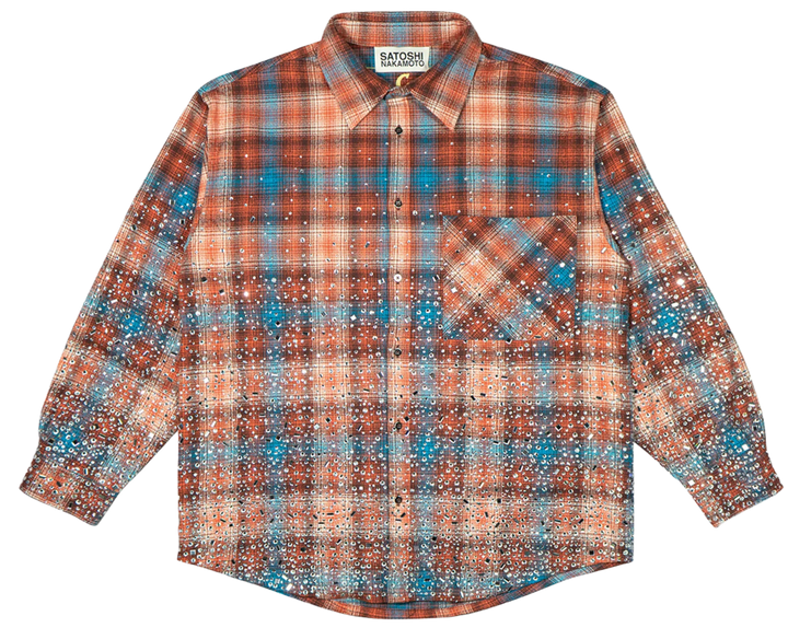 Satoshi Nakamoto 'Shattered Glass Red Flannel'