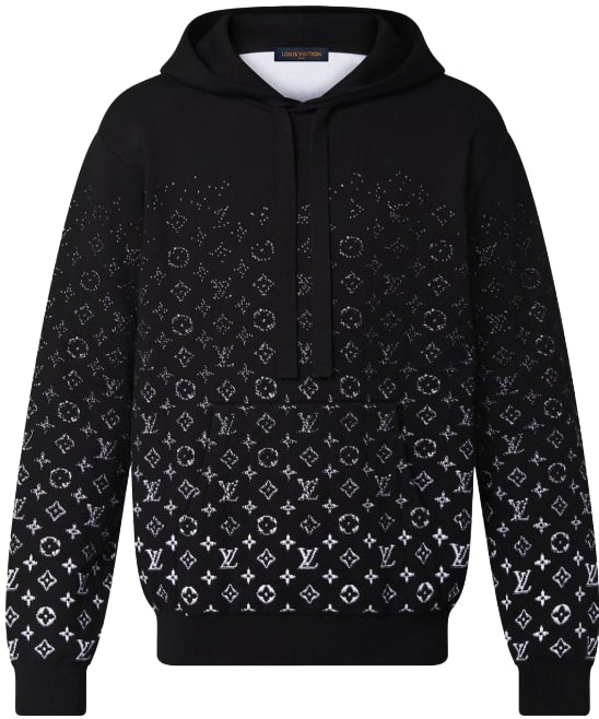 Louis Vuitton 'Black' Monogram Gradient Hoodie