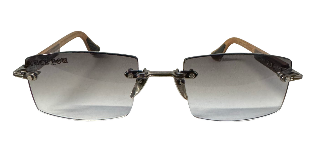 Chrome Hearts 'Deep I' Light Brown Buff Glasses