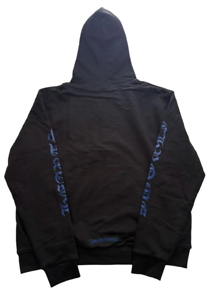 Chrome Hearts 'Black/Blue' Vertical Logo Thermal Zip Up Hoodie