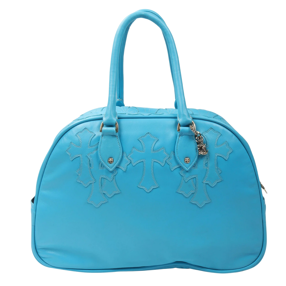 Chrome Hearts 'Fleur Cross' Leather Patch Bowling Bag