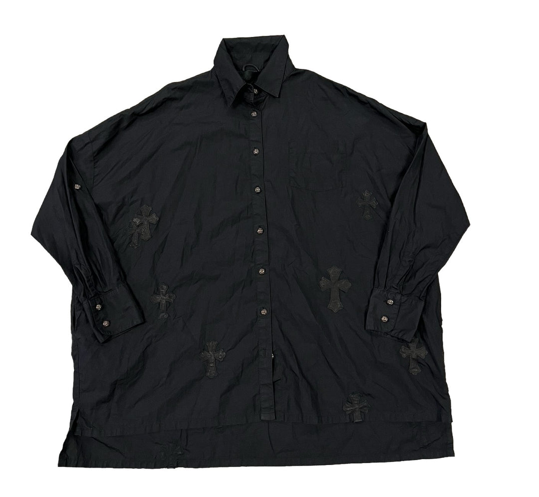 Chrome Hearts '21 Patch' Black Dress Shirt