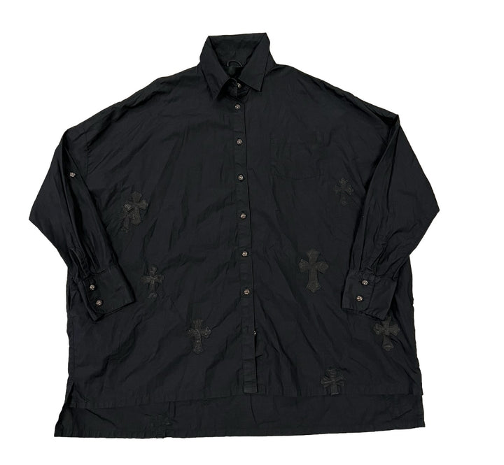 Chrome Hearts '21 Patch' Black Dress Shirt