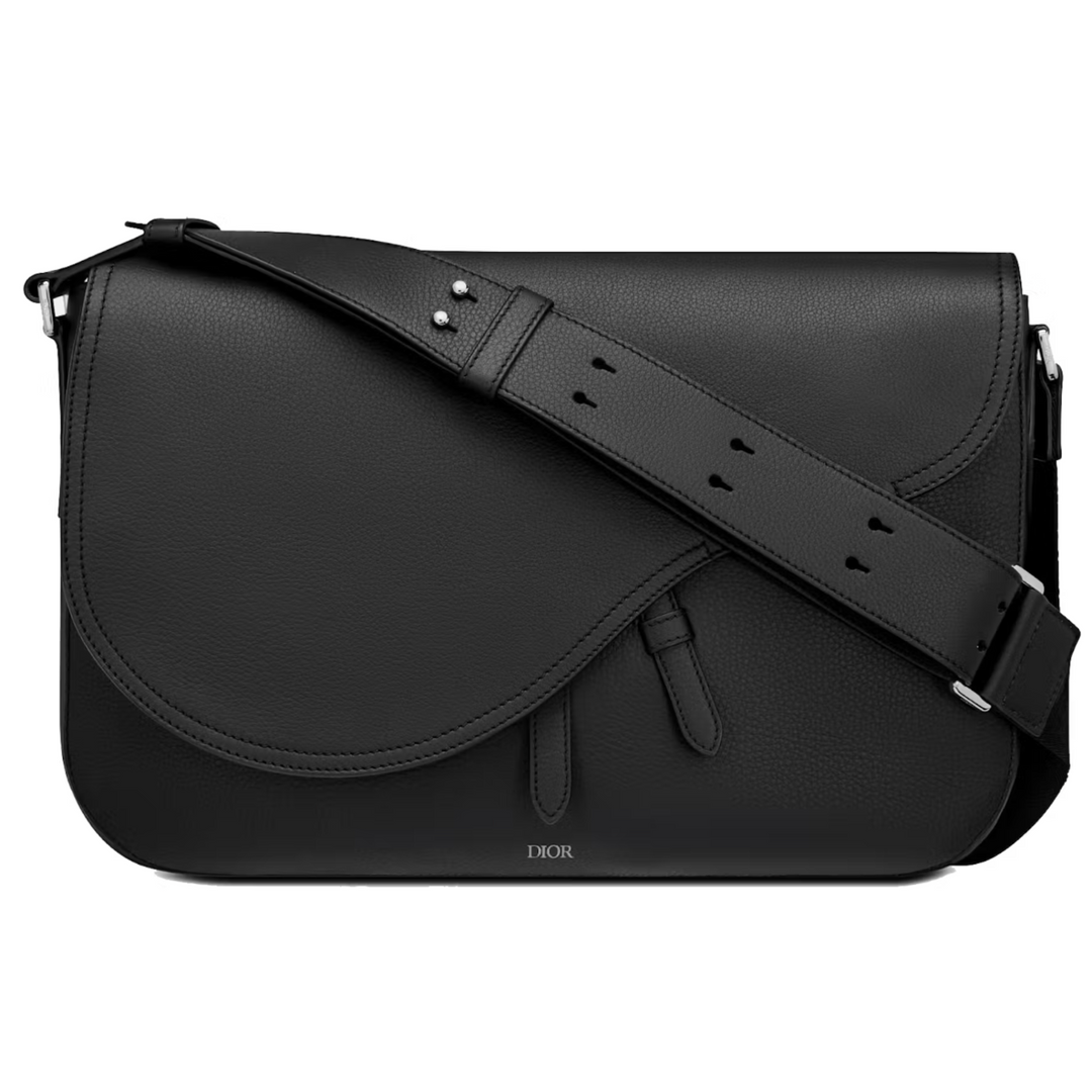 Christian Dior 'Black' Saddle Messenger Bag