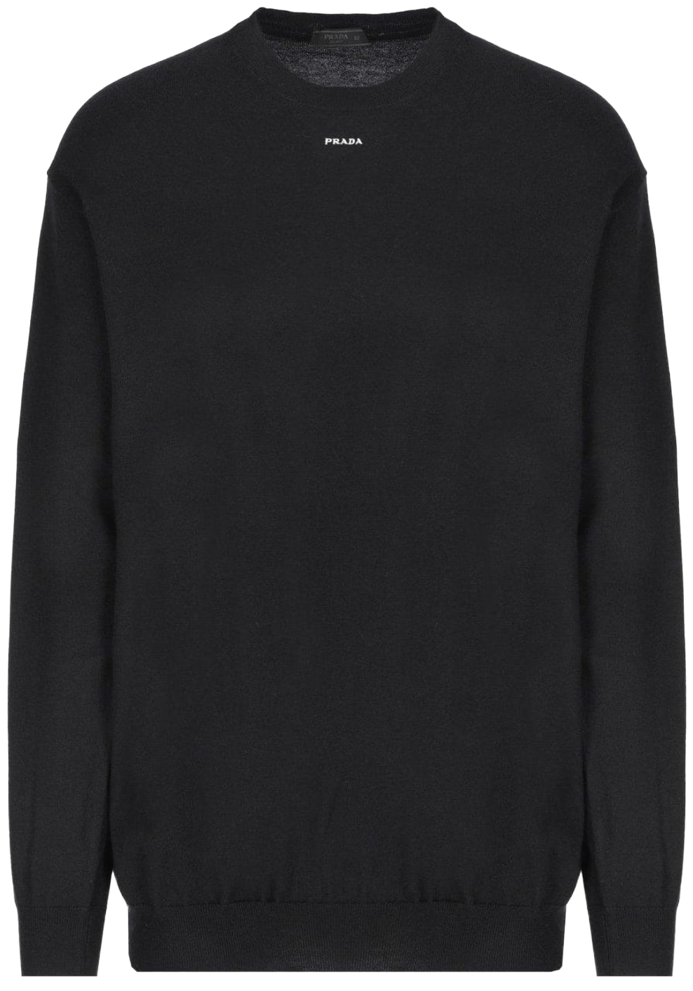 Prada 'Intarsia' Black Crewneck Knitted Jumper