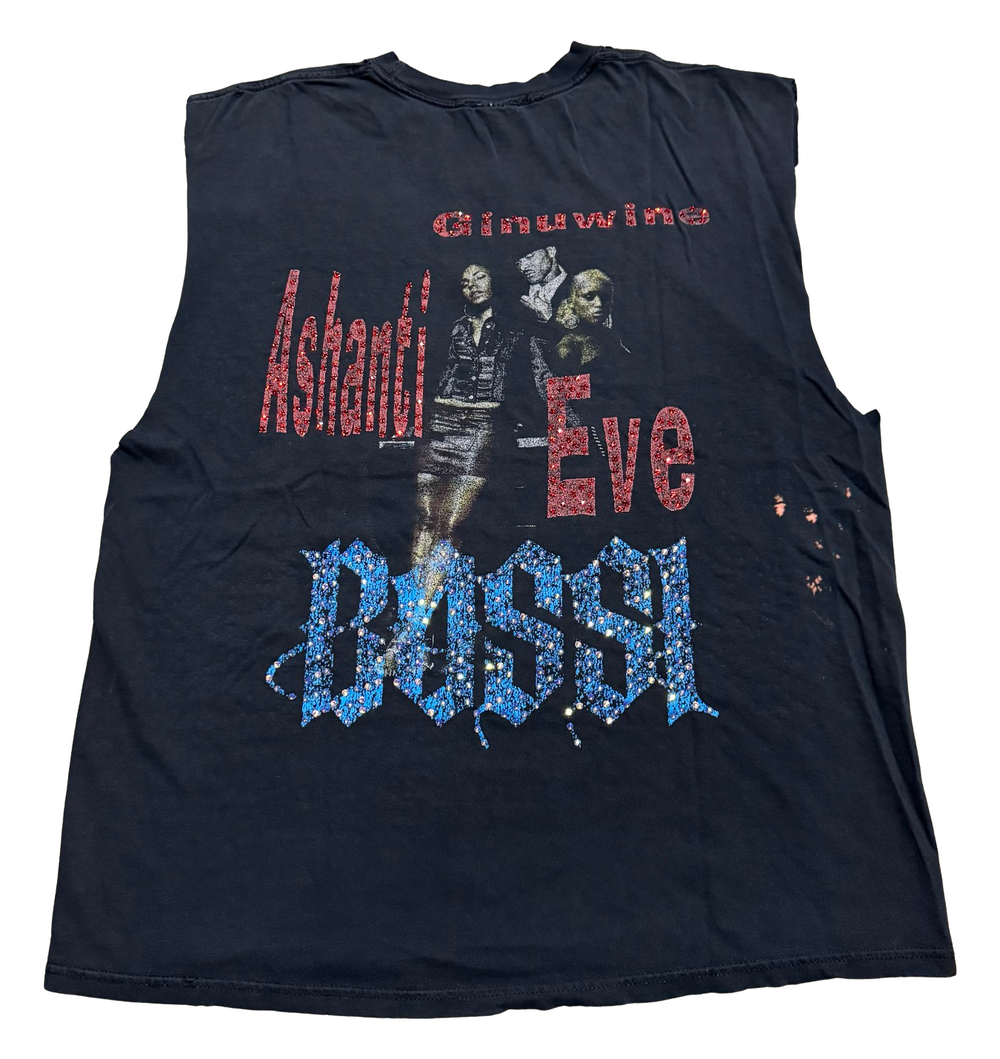 Bossi 'B2K' Vintage Rhinestone Cutoff Tee