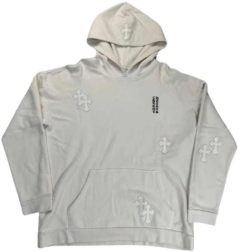 Chrome Hearts 'Cross Patched' White Hoodie