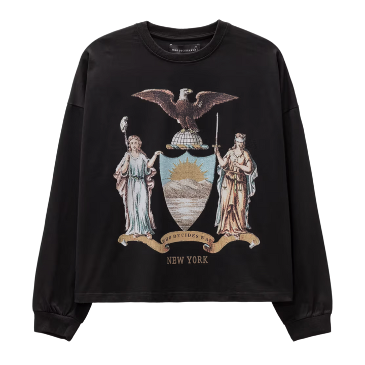 Who Decides War 'New York' Black Longsleeve Tee