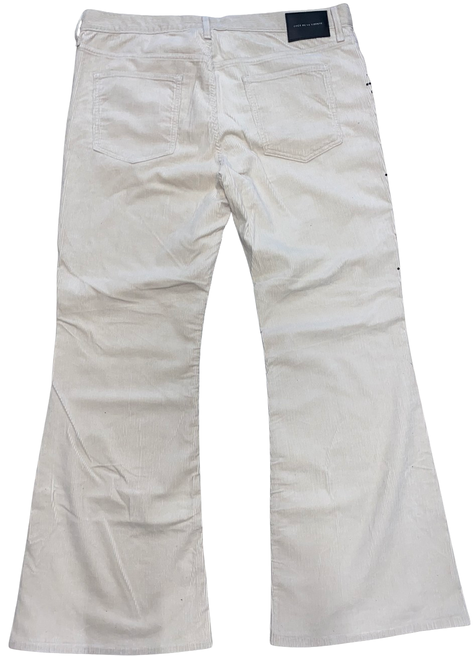 Cout De La Liberte 'Ivory Corduroy' Flare Pants