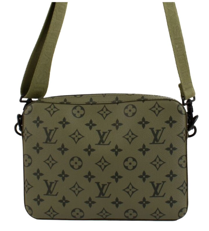 Louis Vuitton 'Army Green' Monogram Trio Messenger Bag