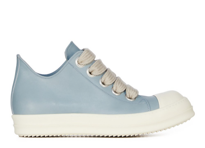 Rick Owens Blue 'Jumbo Lace' Low Sneakers