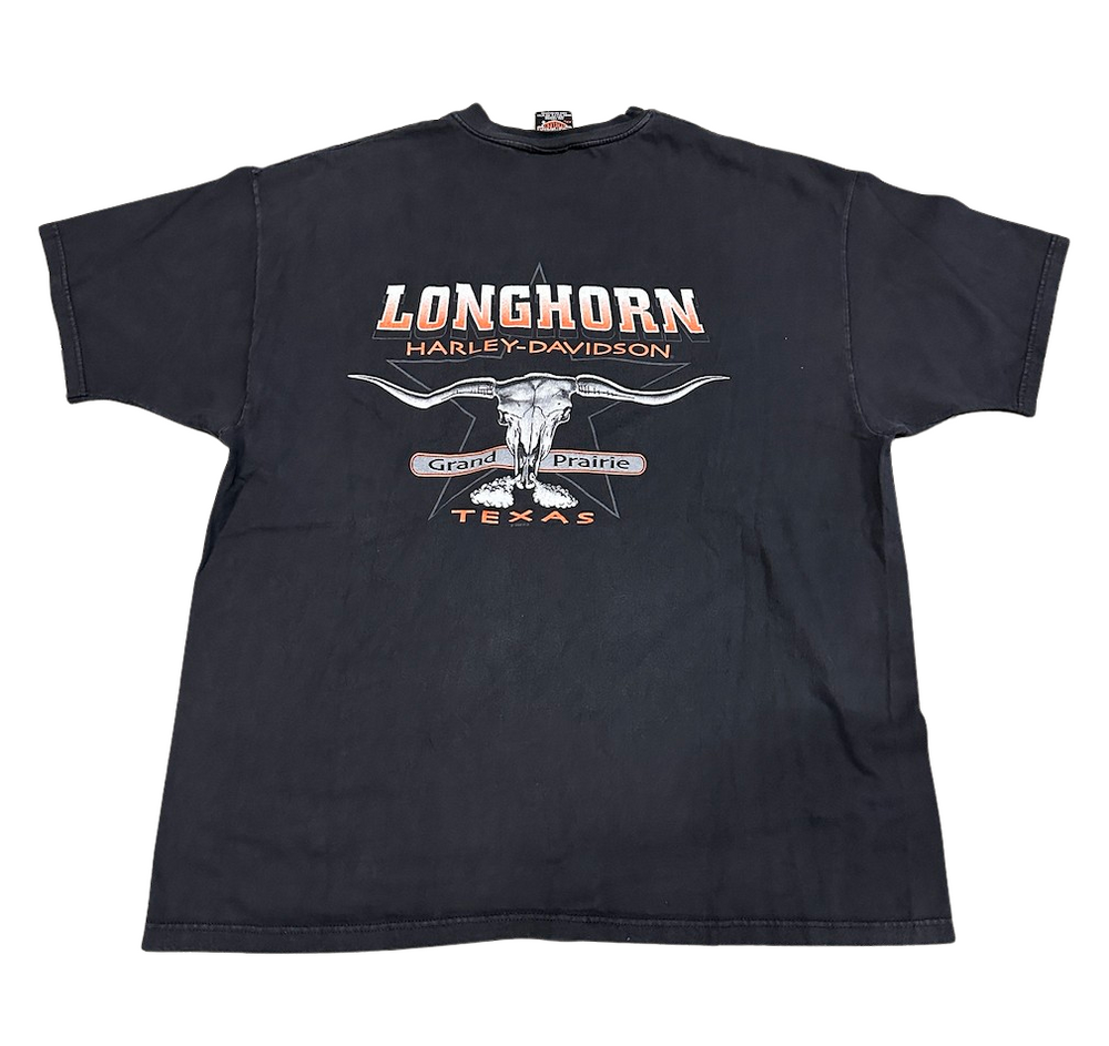 Harley Davidson 'Longhorn USA' Vintage 1998 Black Tee