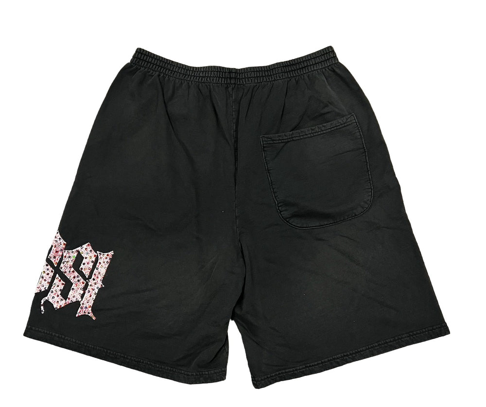 Bossi 'White and Red Splat' Grey Sweat Shorts