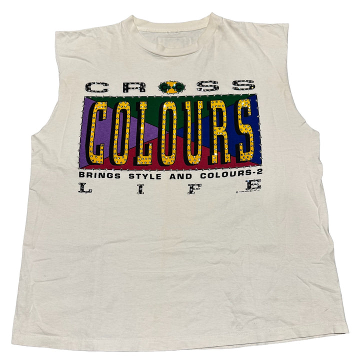 Cross Colours 'Bring Style' Rhinestone Vintage Cutoff Tee