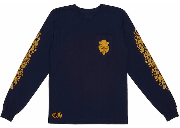 Chrome Hearts 'V89 Dagger' Navy Longsleeve Tee