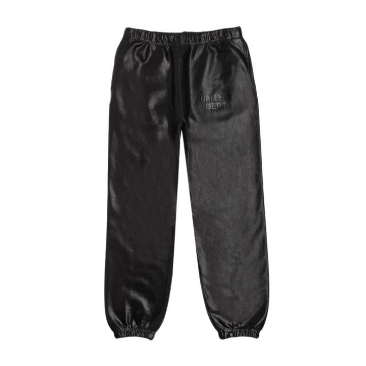 Gallery Dept. 'Black Logo' Waxed Sweatpants