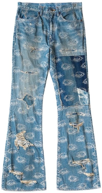 Kapital 'Speakeasy' Flare Blue Jeans