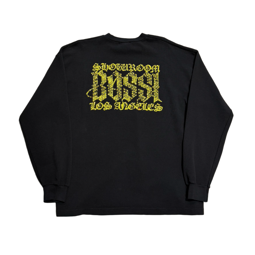 Bossi 'Yellow Bone Cross' Black Thermal Longsleeve