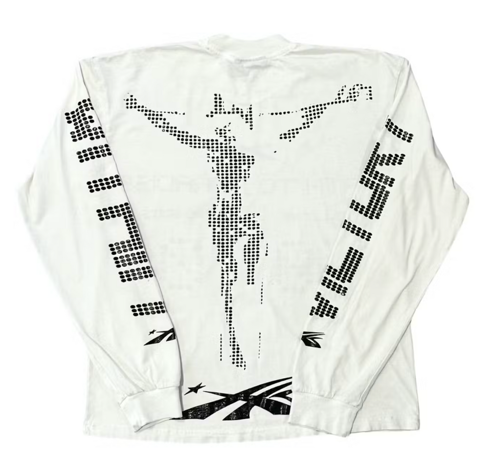 Hellstar 'Scoreboard' White Longsleeve Tee