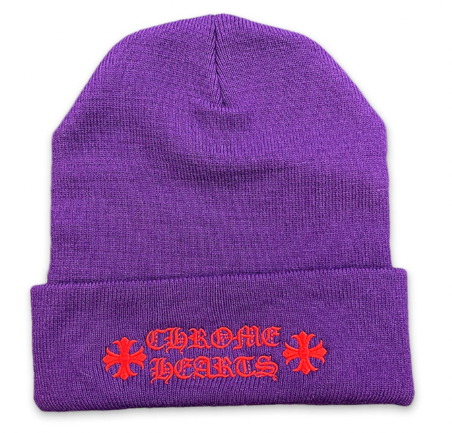 Chrome Hearts 'Watch' Purple Beanie