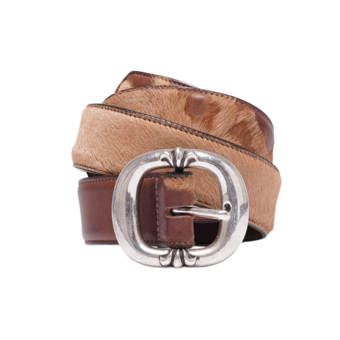 Chrome Hearts 'Aspen Exclusive' Horsehair Gunslinger Brown Belt