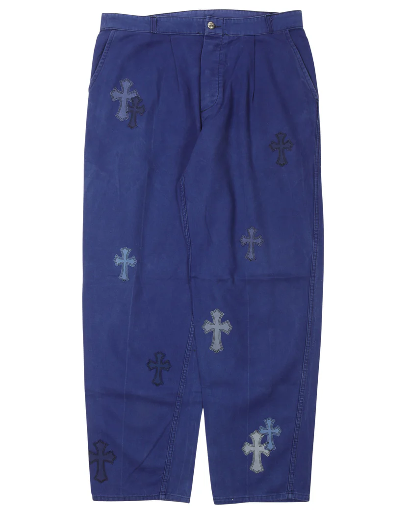 Chrome Hearts 'Blue 19 Patch' French Carpenter Pants