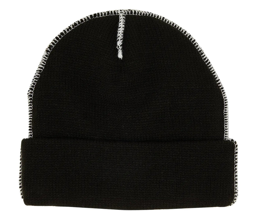 Supreme 'Contrast Stitch' Black Beanie