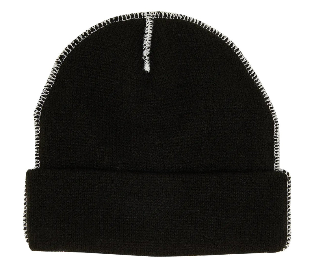 Supreme 'Contrast Stitch' Black Beanie