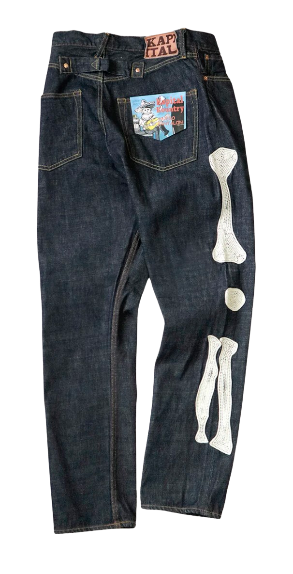 Kapital 'Okagilly' Straight-Leg Appliquéd Jeans