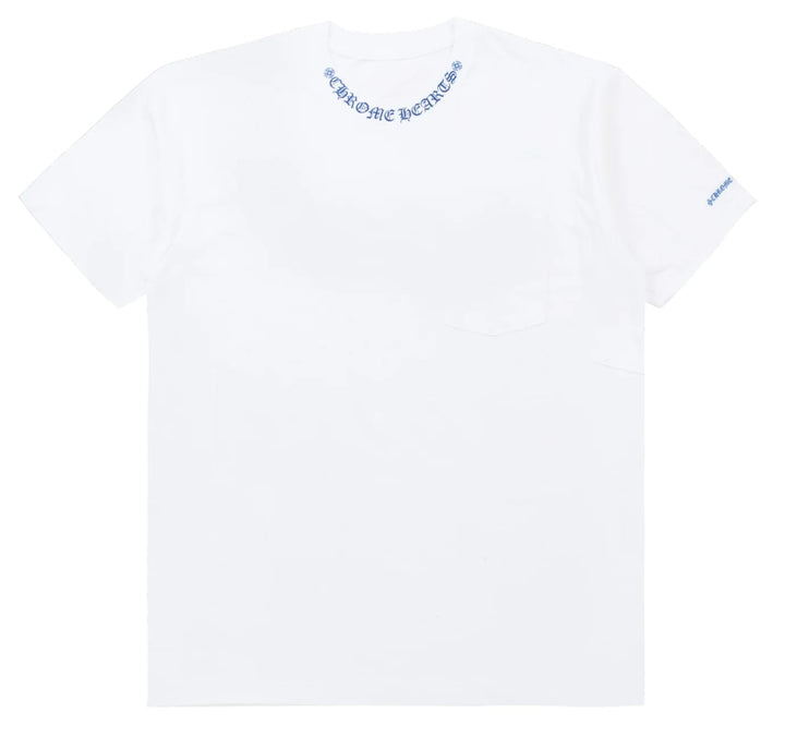 Chrome Hearts 'White/Blue' Collar Logo Tee