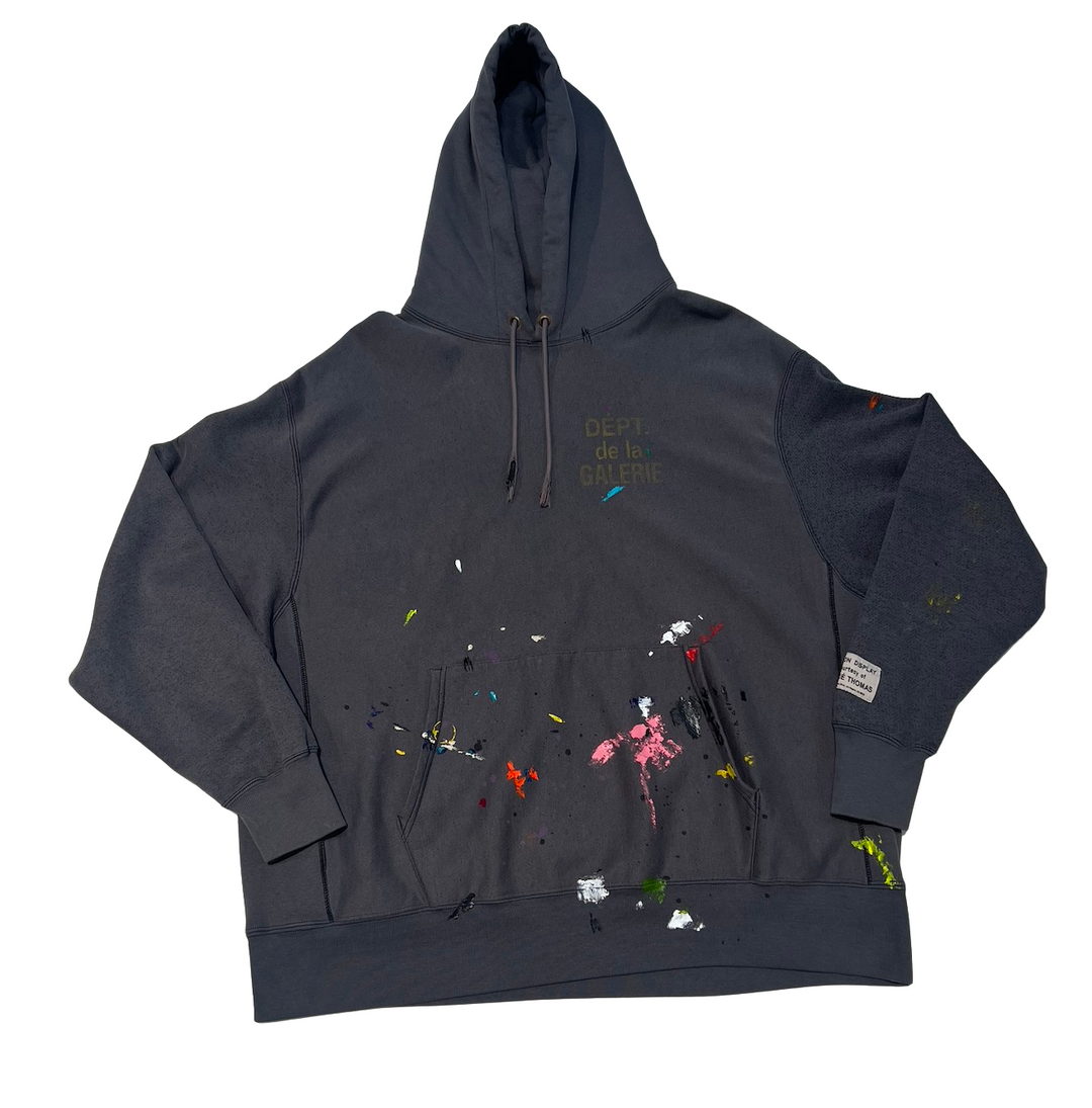 Gallery Dept 'French Logo' Dark Grey Painter Hoodie