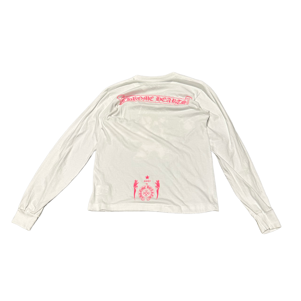 Chrome Hearts 'White & Pink' Foti Longsleeve Tee