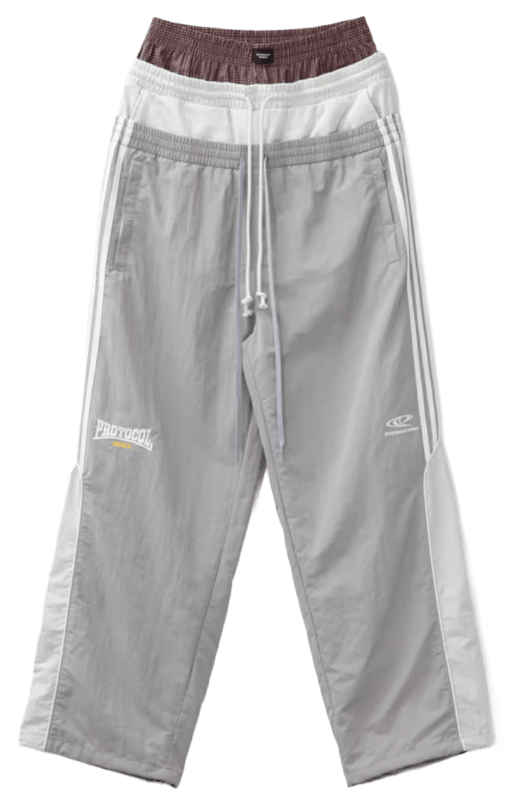 Protocol Index 3 Layered Silver Track Pants
