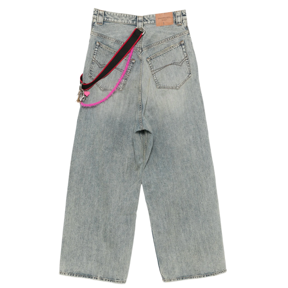 Balenciaga 'Chain-Embellished' Blue Jeans