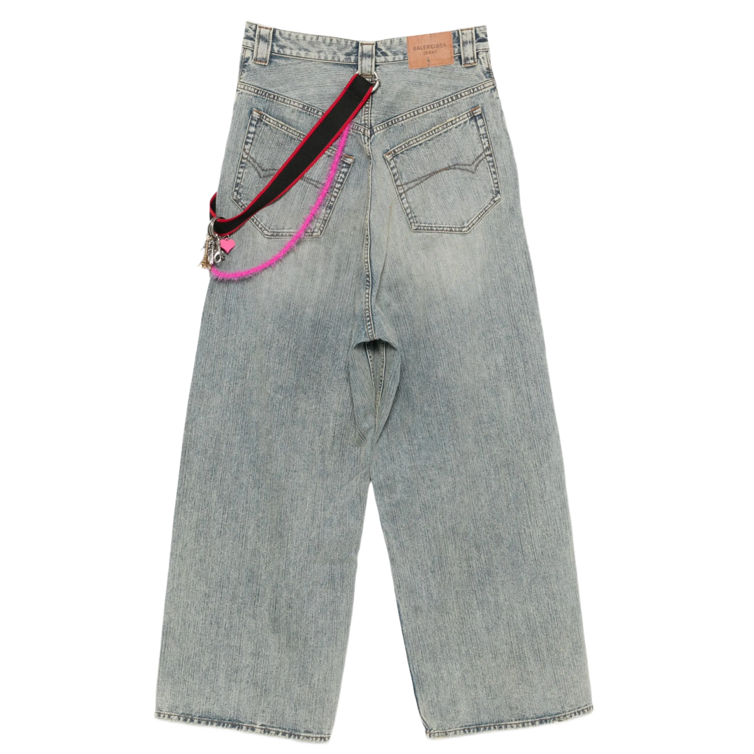 Balenciaga 'Chain-Embellished' Blue Jeans