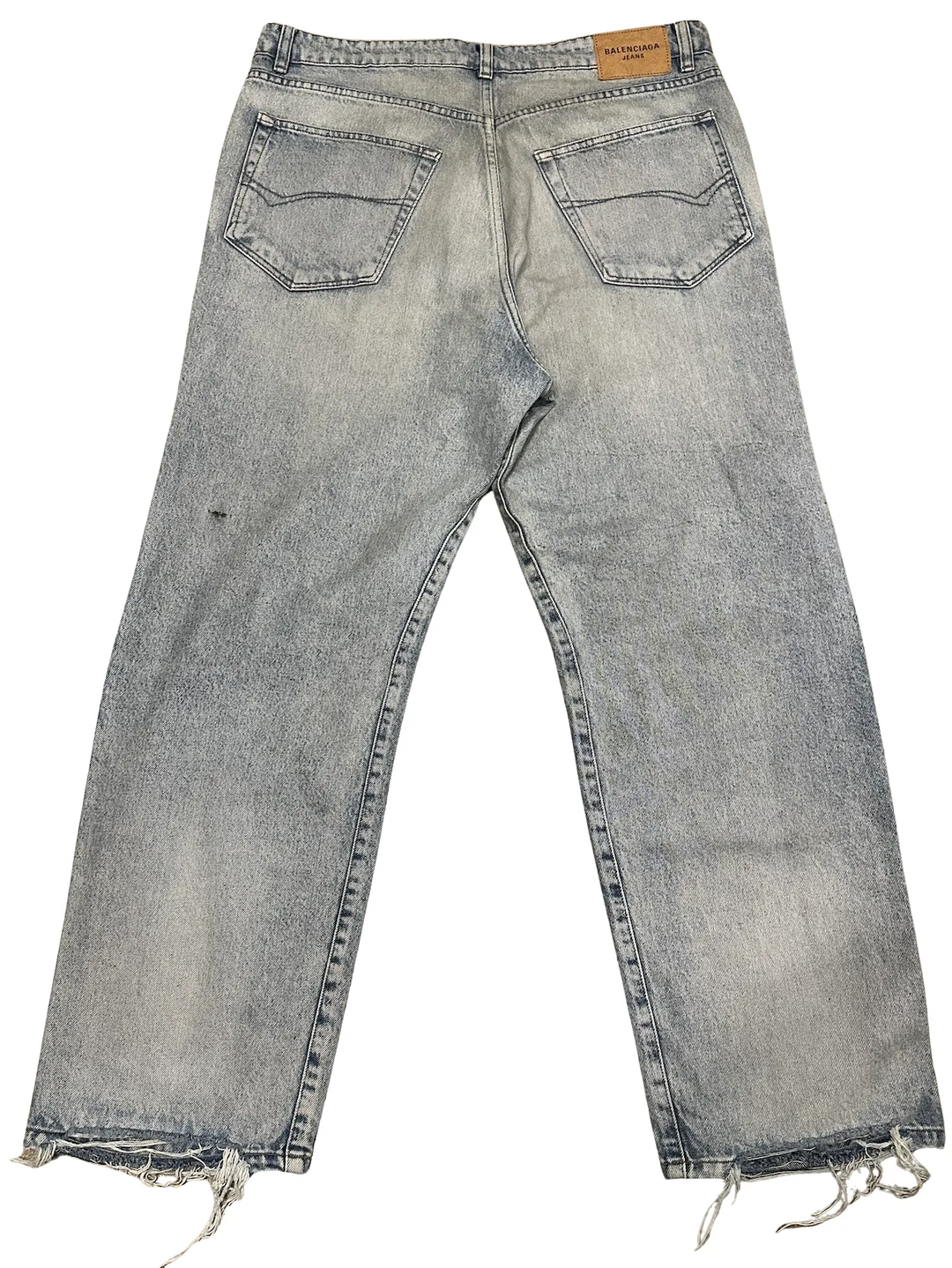 Balenciaga Straight Leg Light Washed Jeans