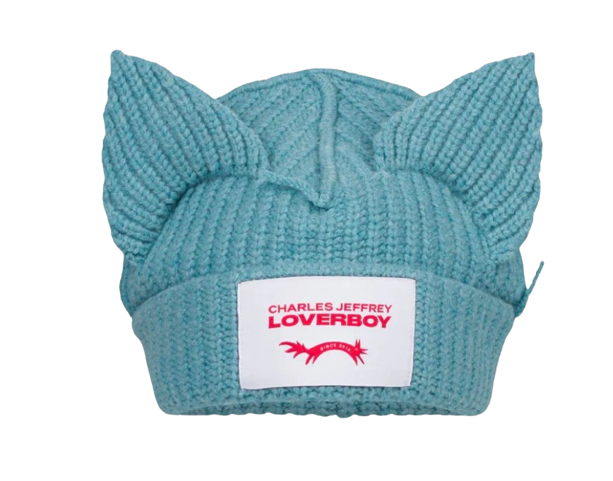 Charles Jefferey Loverboy 'Chunky Ears' Sky Blue Beanie