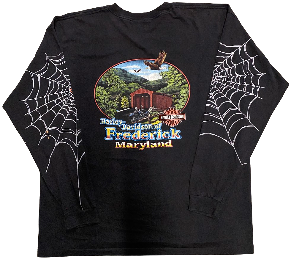 Harley Davidson 'Frederick, MD' Spiderweb Vintage Longsleeve